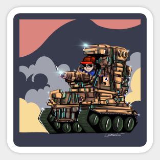 heavy machine gun in heavy arms ecopop tank tank tank Sticker